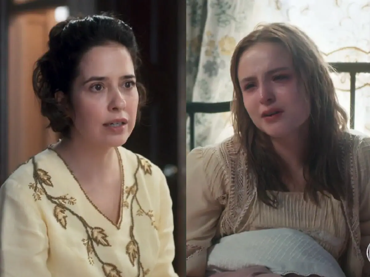 Heloísa (Paloma Duarte) e Isadora (Larissa Manoela) em Além da Ilusão