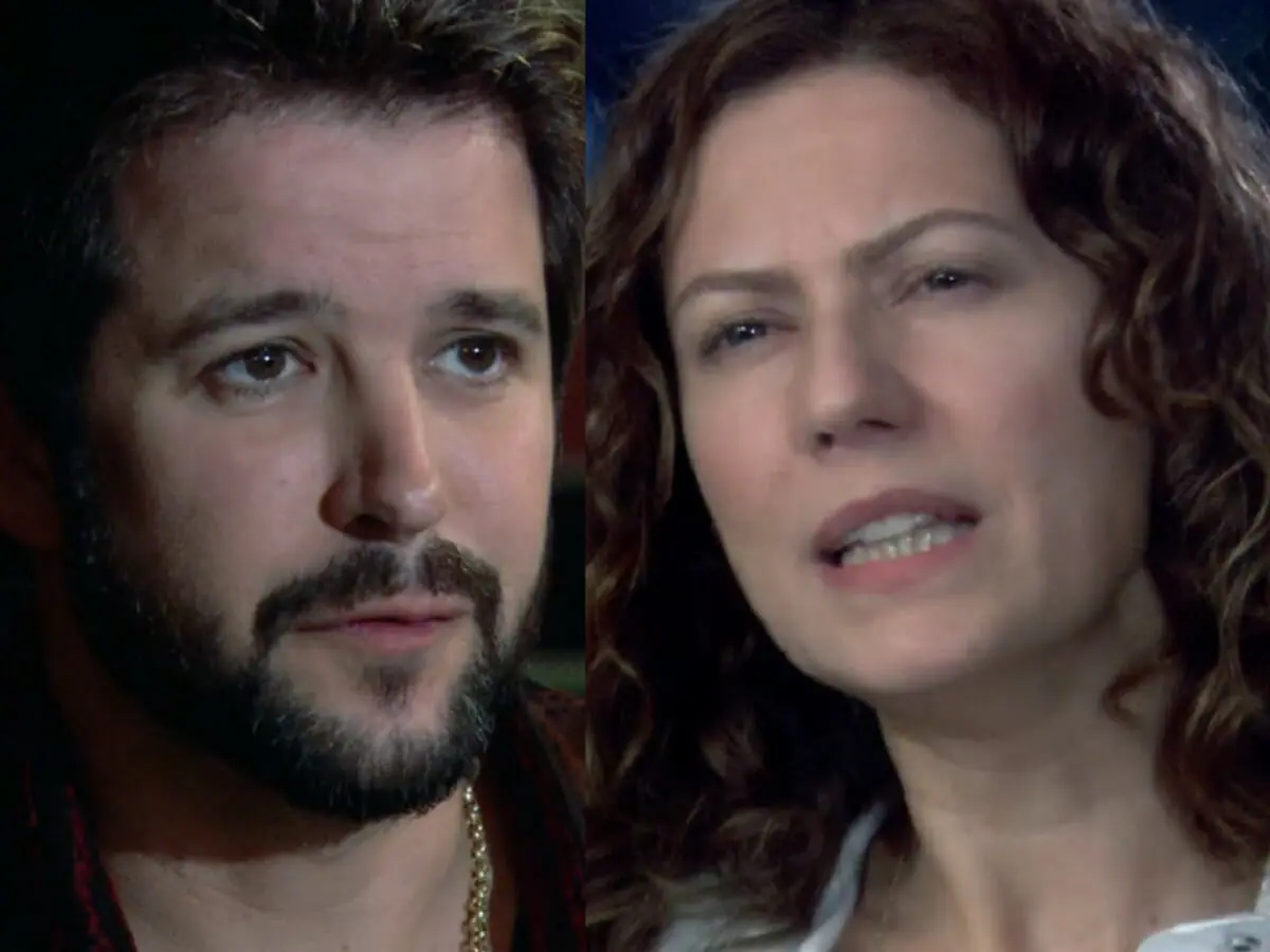 Dodi (Murilo Benício) e Flora (Patrícia Pillar) em A Favorita