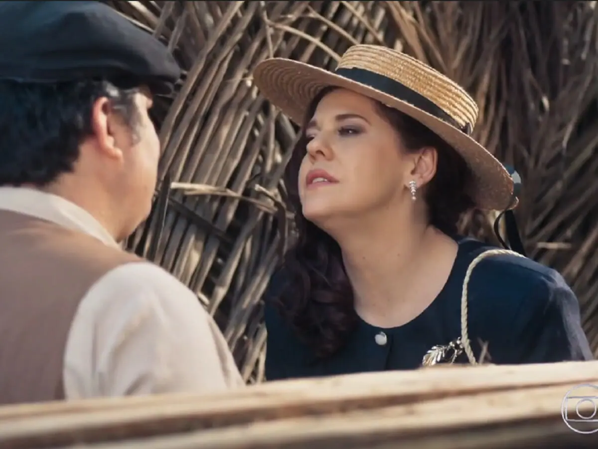 Abel (Adriano Petermann) e Úrsula (Bárbara Paz) em Além da Ilusão