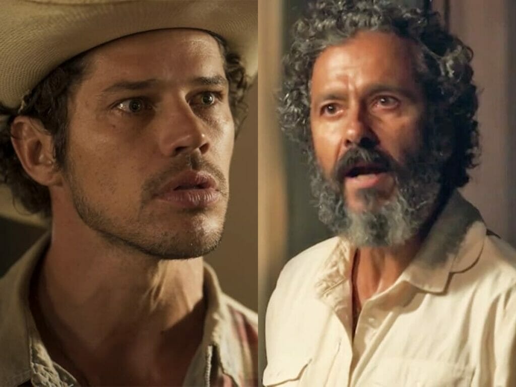 Tadeu (José Loreto) e José Leôncio (Marcos Palmeira) de Pantanal