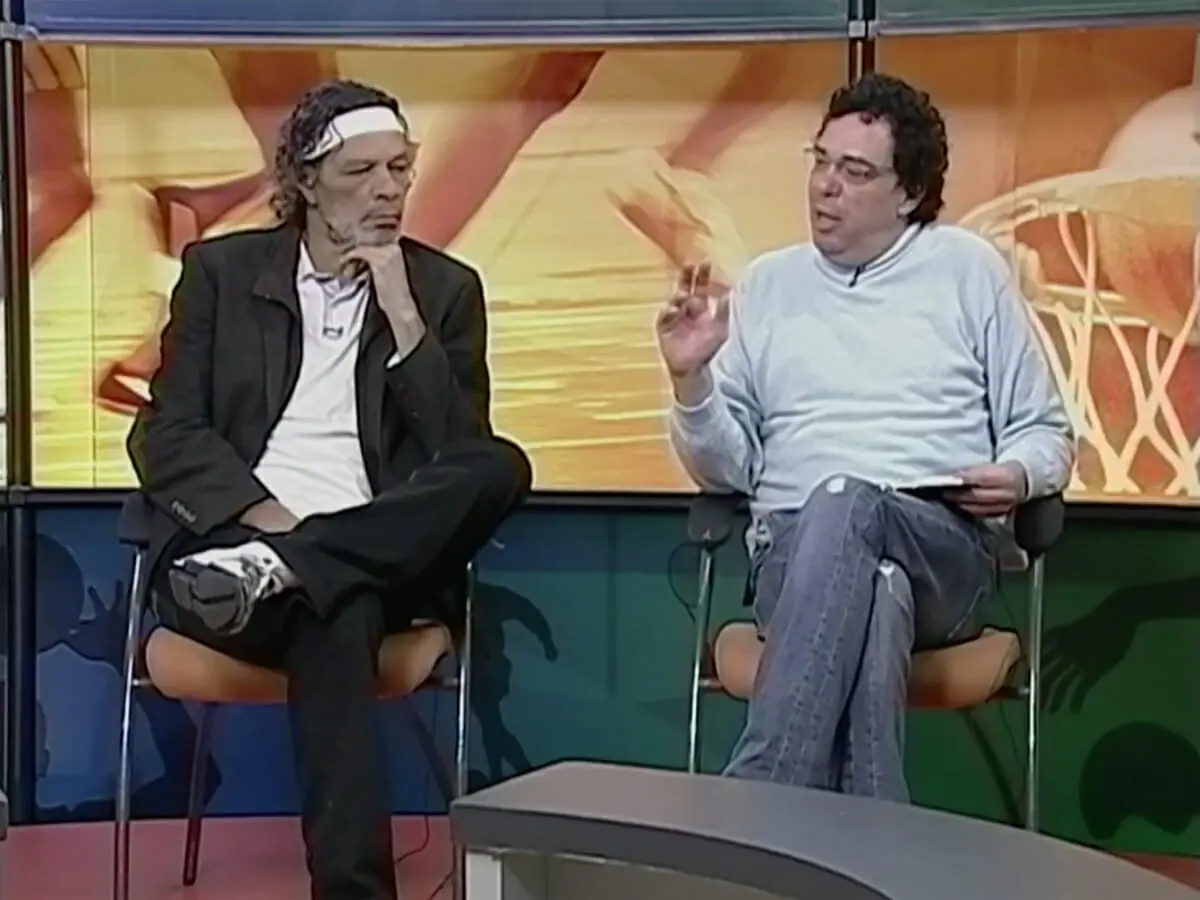 Sócrates e Casagrande no Arena SporTV, em 17 de outubro de 2011