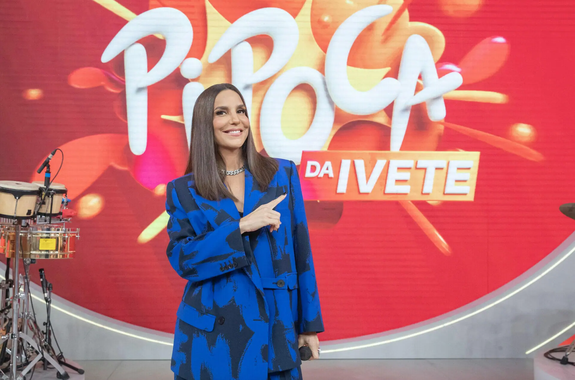 Ivete Sangalo no palco do 'Pipoca'