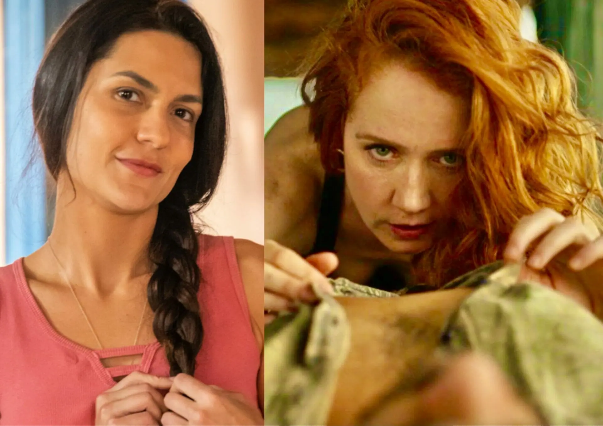 Zefa (Paula Barbosa), Irma (Camila Morgado) e Trindade (Gabriel Sater) de Pantanal