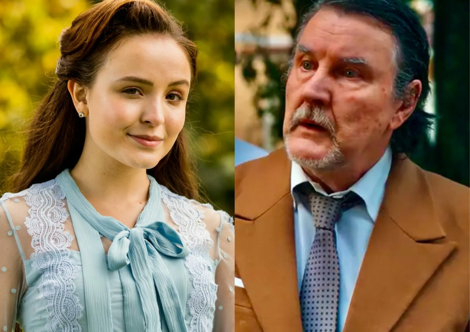 Elisa (Larissa Manoela) e Matias (Antonio Calloni) em Além da Ilusão