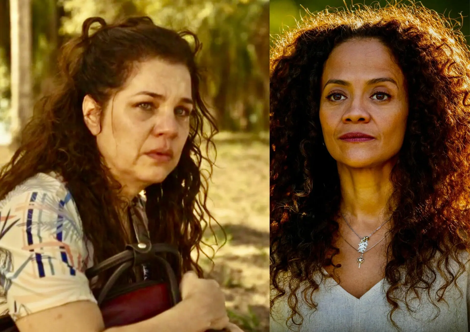 Maria Bruaca (Isabel Teixeira) e Zuleica (Aline Borges) em Pantanal
