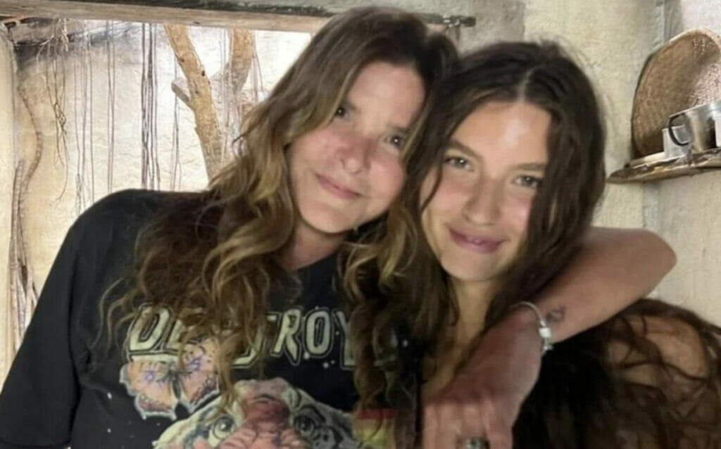 Alanis Guillen e Cristiana Oliveira nos bastidores da TV Globo