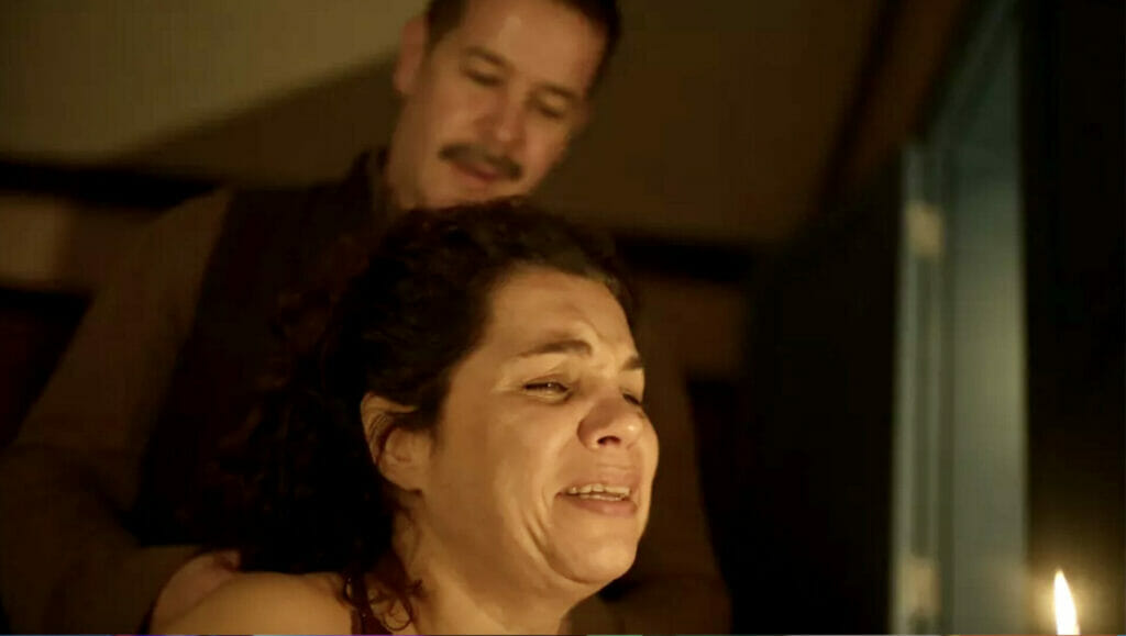 Maria Bruaca (Isabel Isabel) e Tenório (Murilo Benício) em Pantanal