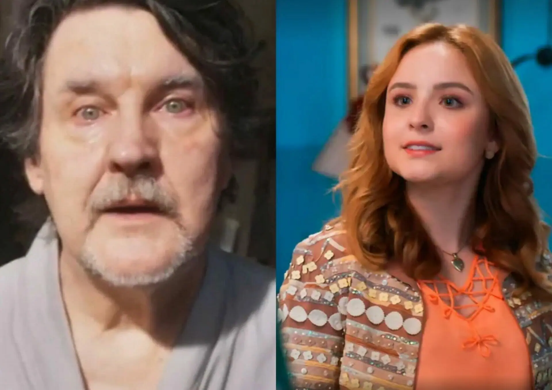 Matias (Antonio Calloni) e Isadora (Larissa Manoela) de Além da Ilusão