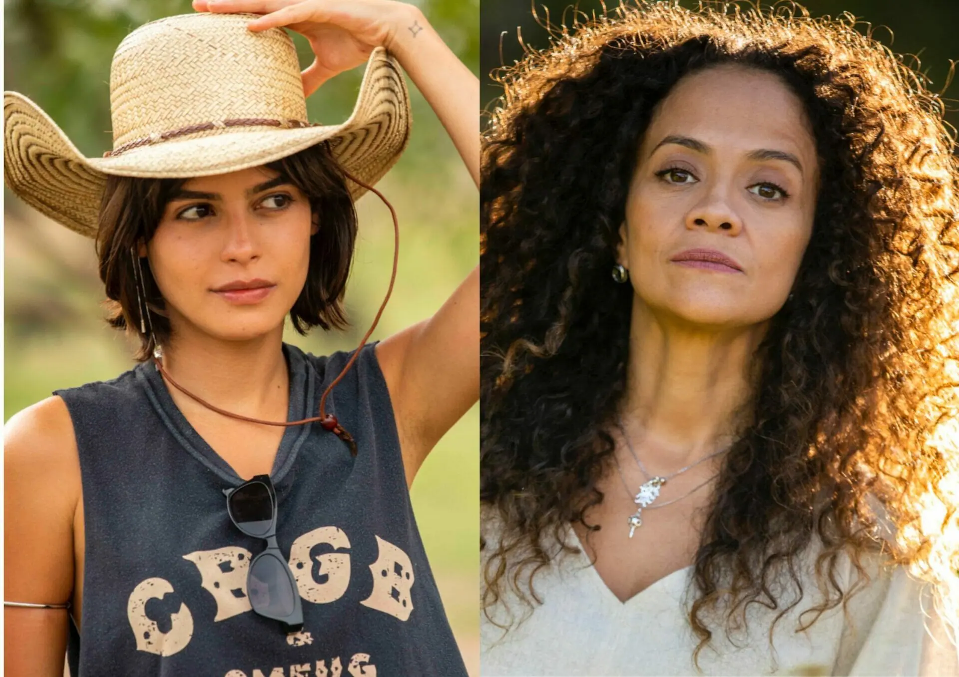 Guta (Julia Dalavia) e Zuleica (Aline Borges) em Pantanal