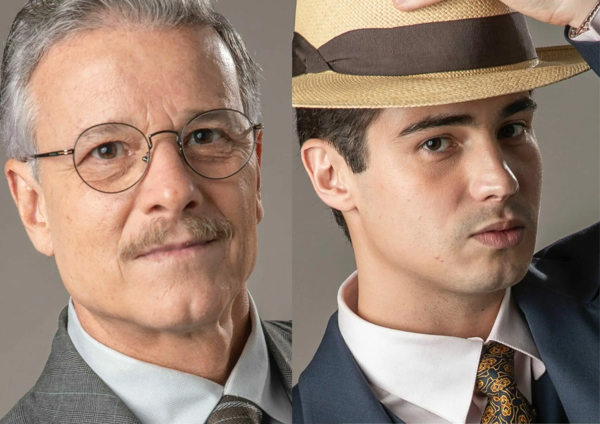 Eugênio (Marcello Novaes) e Joaquim (Danilo Mesquita) em Além da Ilusão