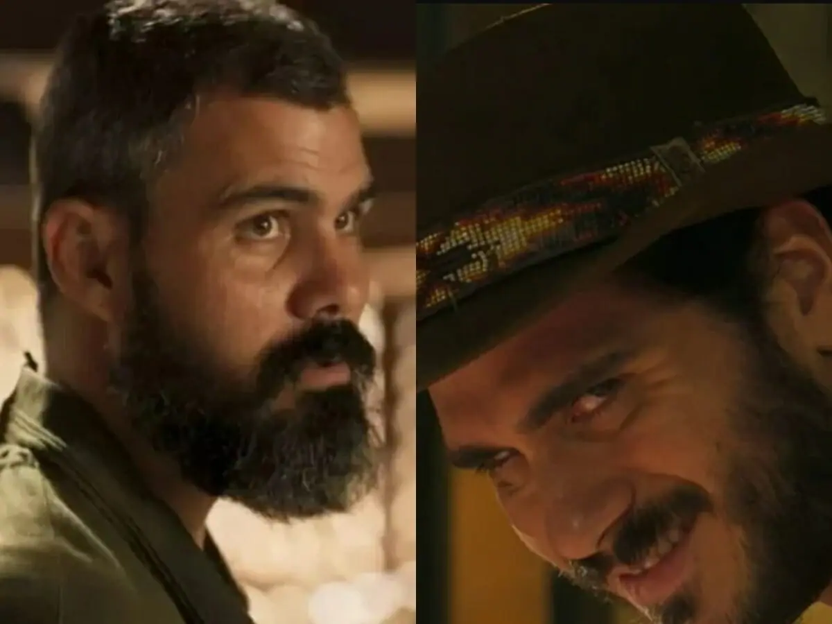 Alcides (Juliano Cazarré) e Trindade (Gabriel Sater) de Pantanal