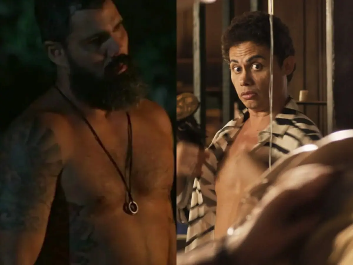 Alcides (Juliano Cazarré) e Zaquieu (Silvero Pereira) de Pantanal