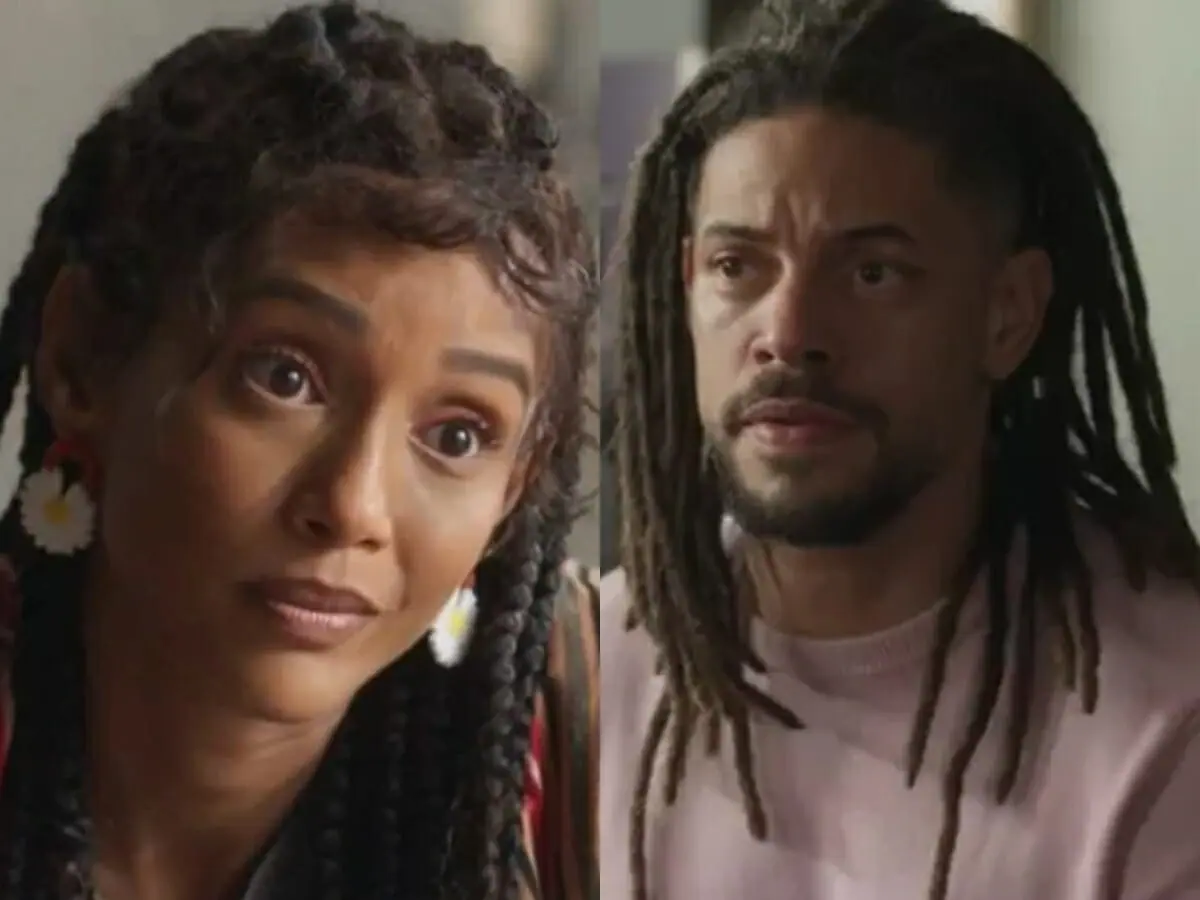 Anita (Taís Araujo) e Ítalo (Paulo Lessa) de Cara e Coragem
