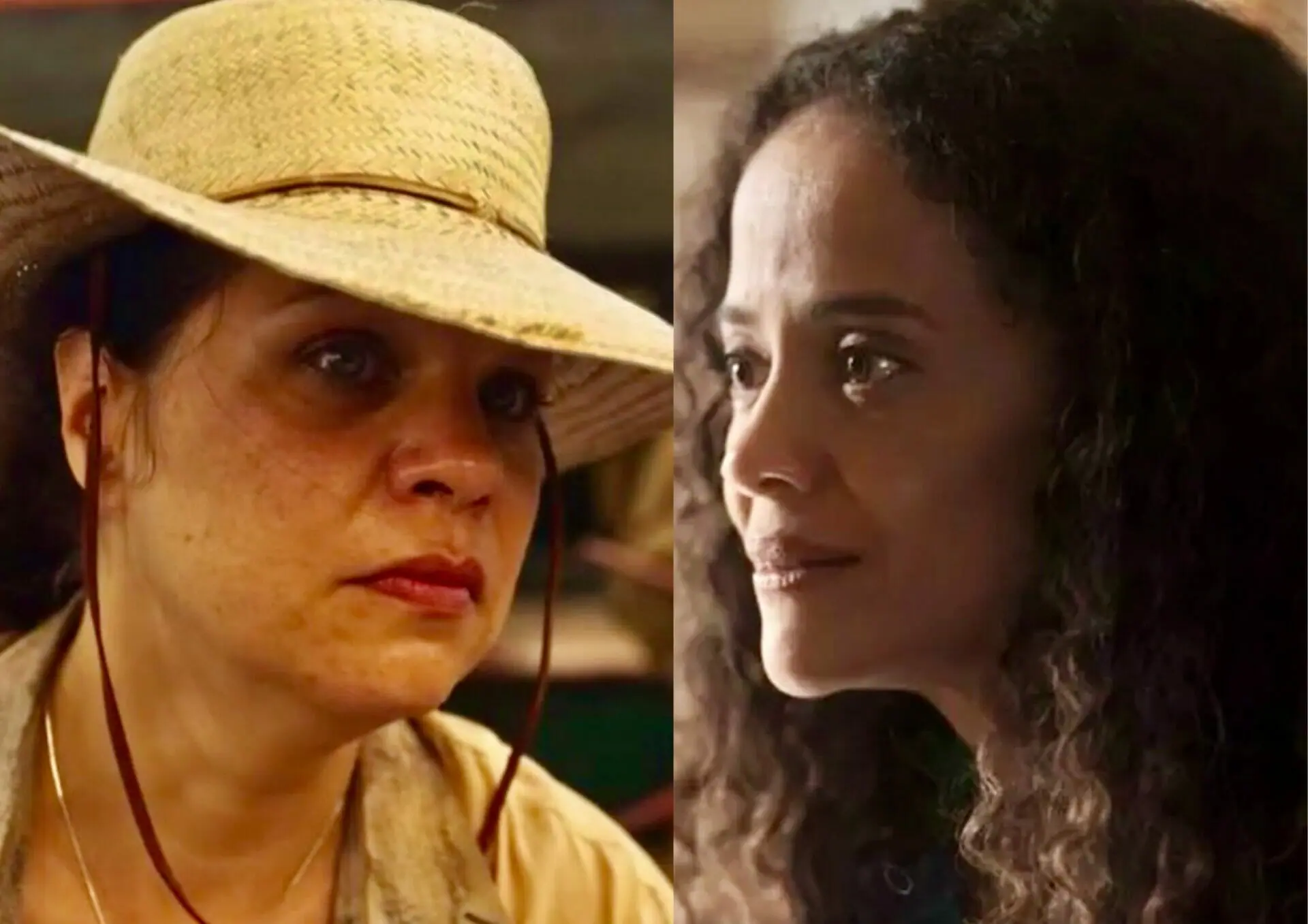 Maria Bruaca (Isabel Teixeira) e Zuleica (Aline Borges) em Pantanal
