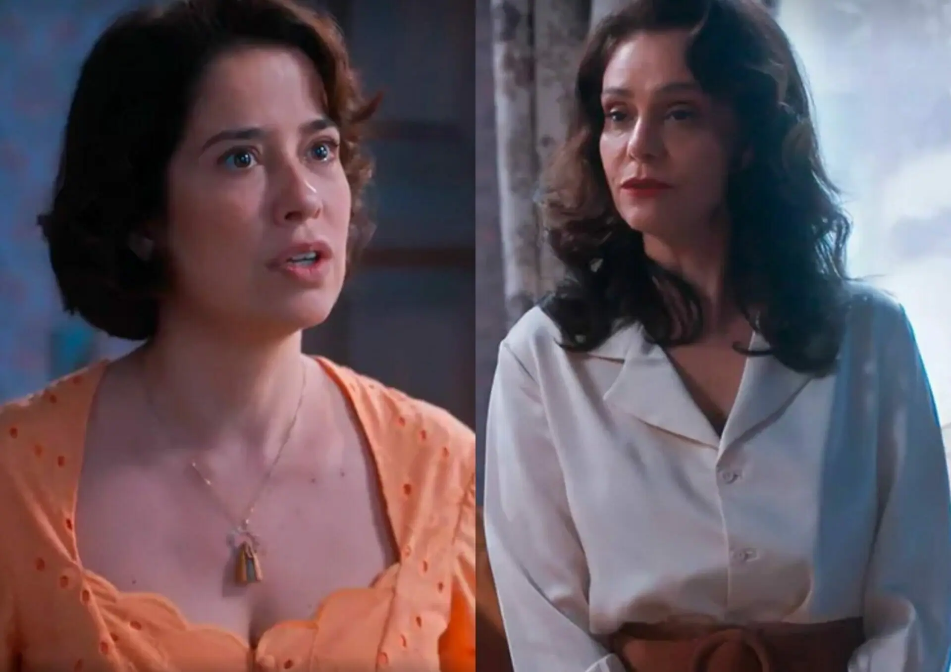 Heloísa (Paloma Duarte) e Violeta (Malu Galli) em Além da Ilusão