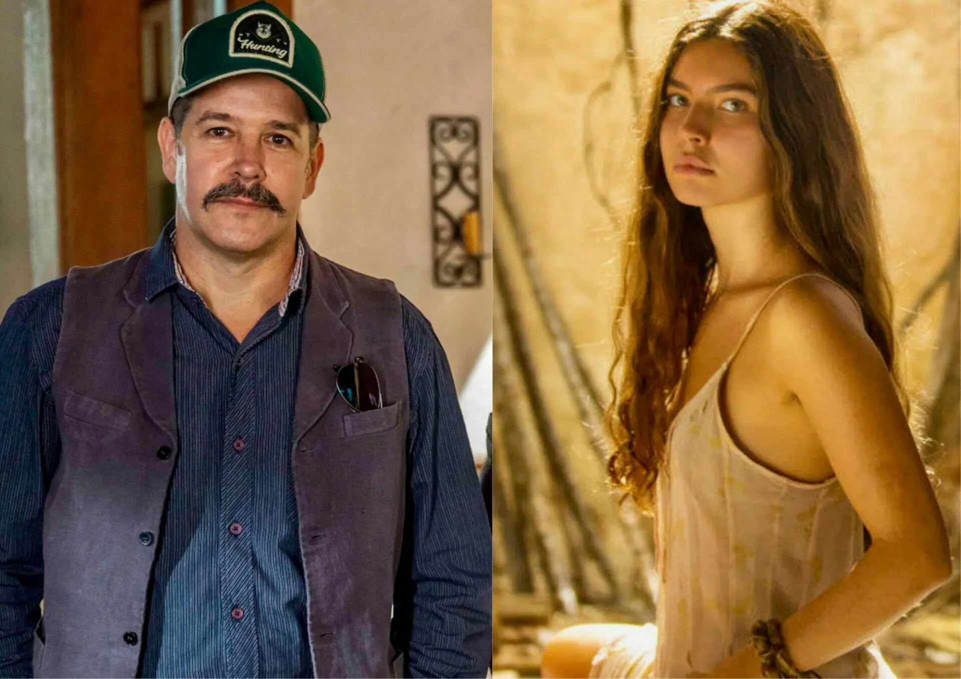 Tenório (Murilo Benício) e Juma (Alanis Guillen) em Pantanal
