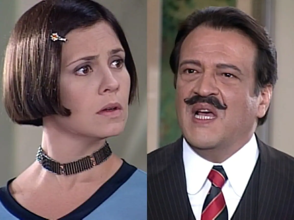 Catarina (Adriana Esteves) e Batista (Luis Melo) de O Cravo e a Rosa
