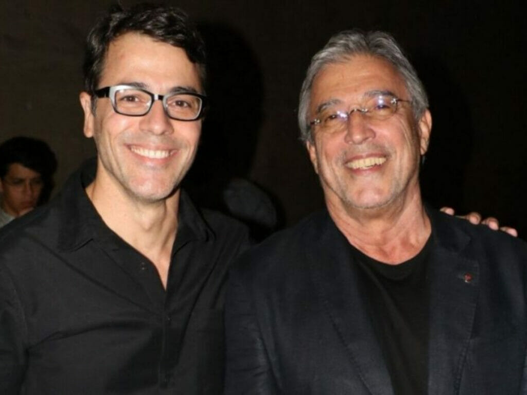 Cláudio Lins, de Esmeralda, e o pai, Ivan Lins