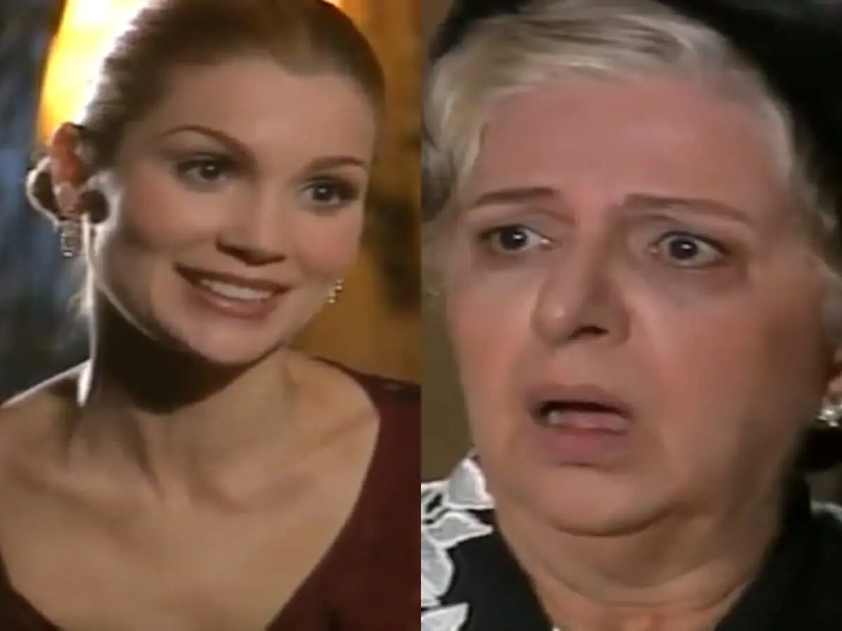 Cristina (Flávia Alessandra) e Adelaide (Walderez de Barros) de Alma Gêmea