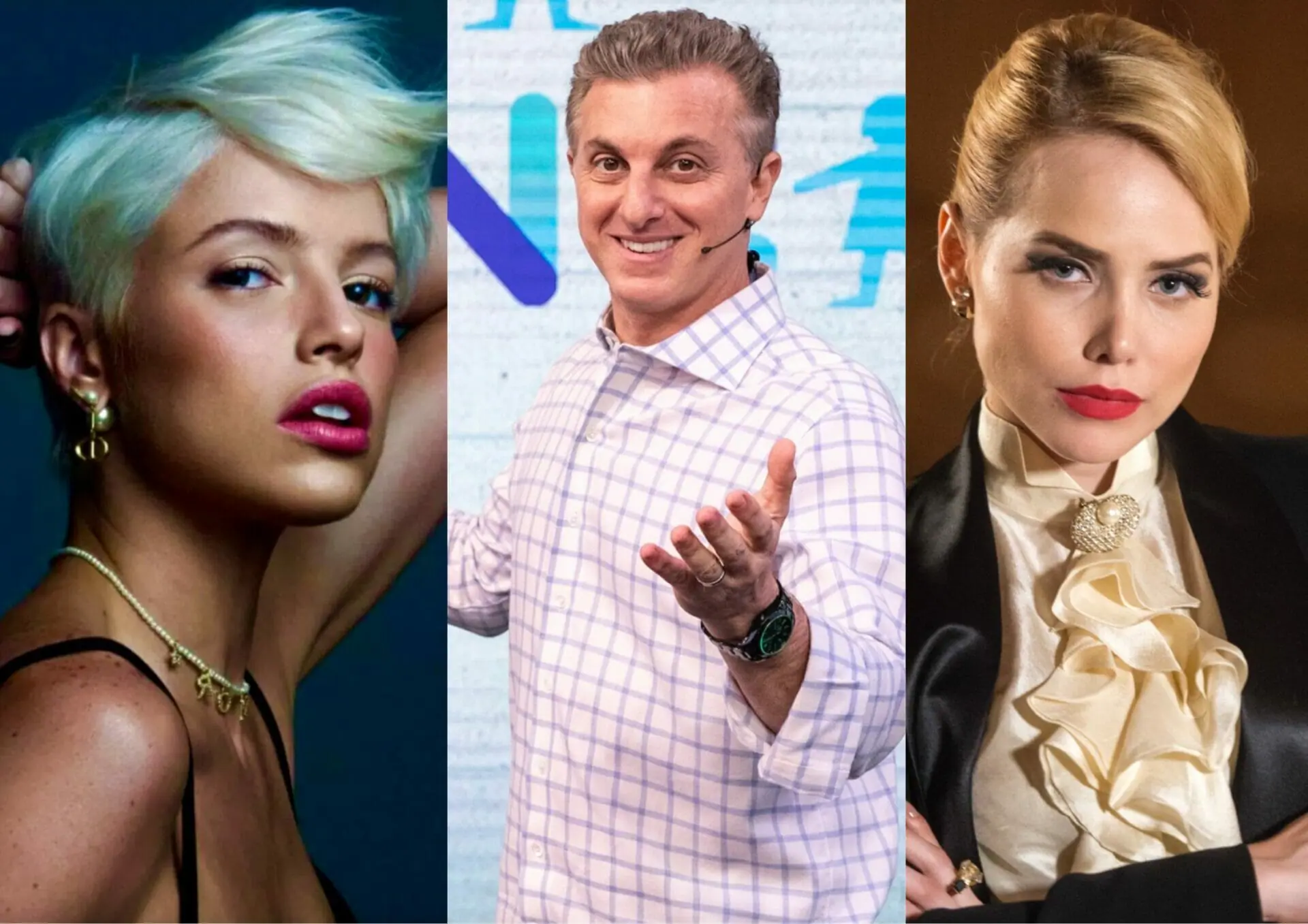 Agatha Moreira, Luciano Huck e Letícia Colin
