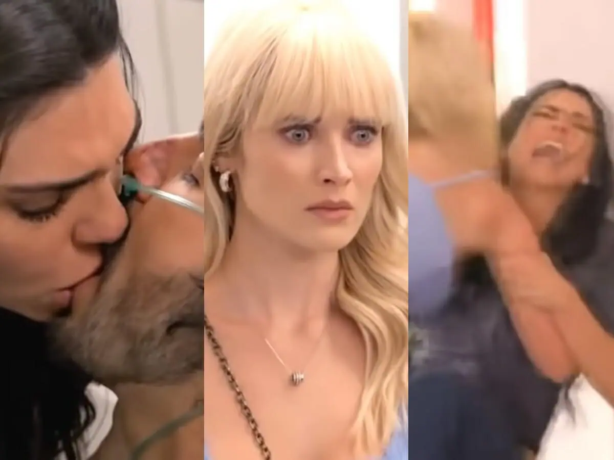 Fernanda (Livia Brito), Rafael (José Ron) e Isabela (Kimberly Dos Ramos) de A Desalmada