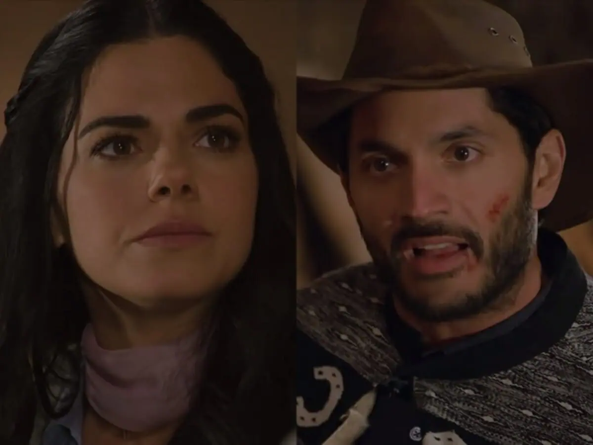 Fernanda (Livia Brito) e César (Daniel Elbittar) de A Desalmada