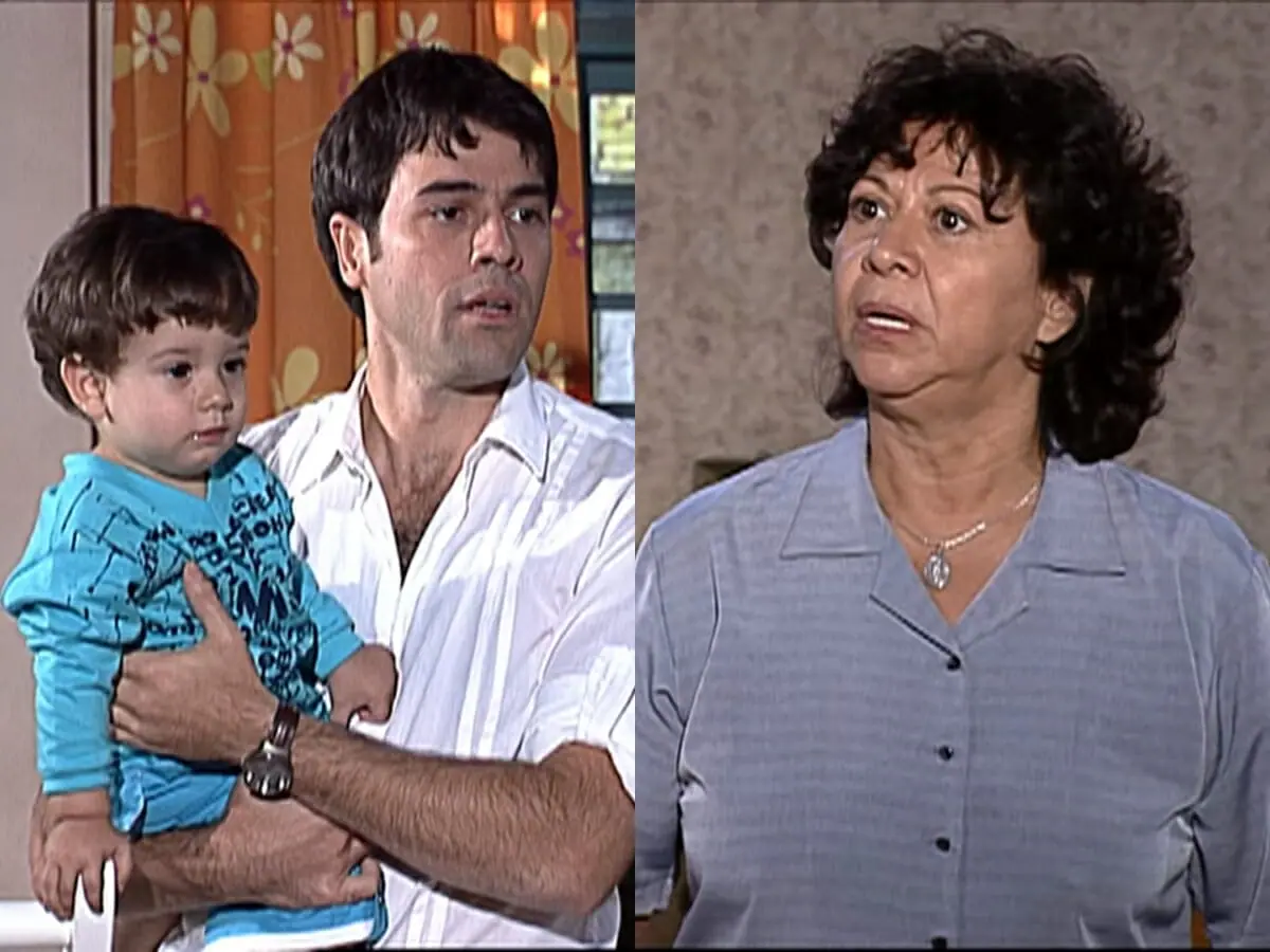 José Armando (Cláudio Lins) e Rosário (Manoelita Lustosa) de Esmeralda