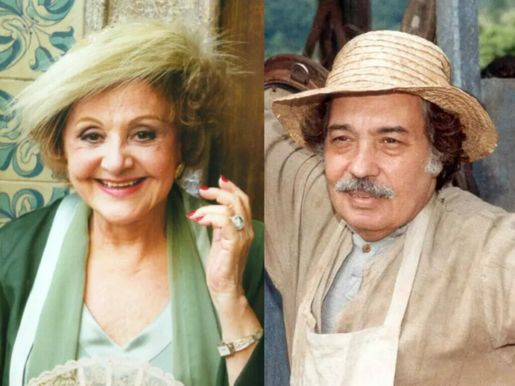 Josefa (Eva Todor) e Calixto (Pedro Paulo Rangel) em O Cravo e a Rosa