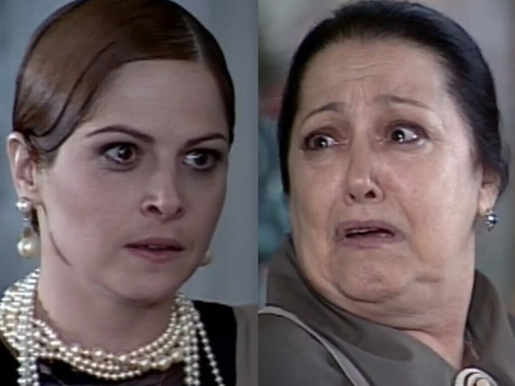 Marcela (Drica Moraes) e Mimosa (Suely Franco) em O Cravo e a Rosa