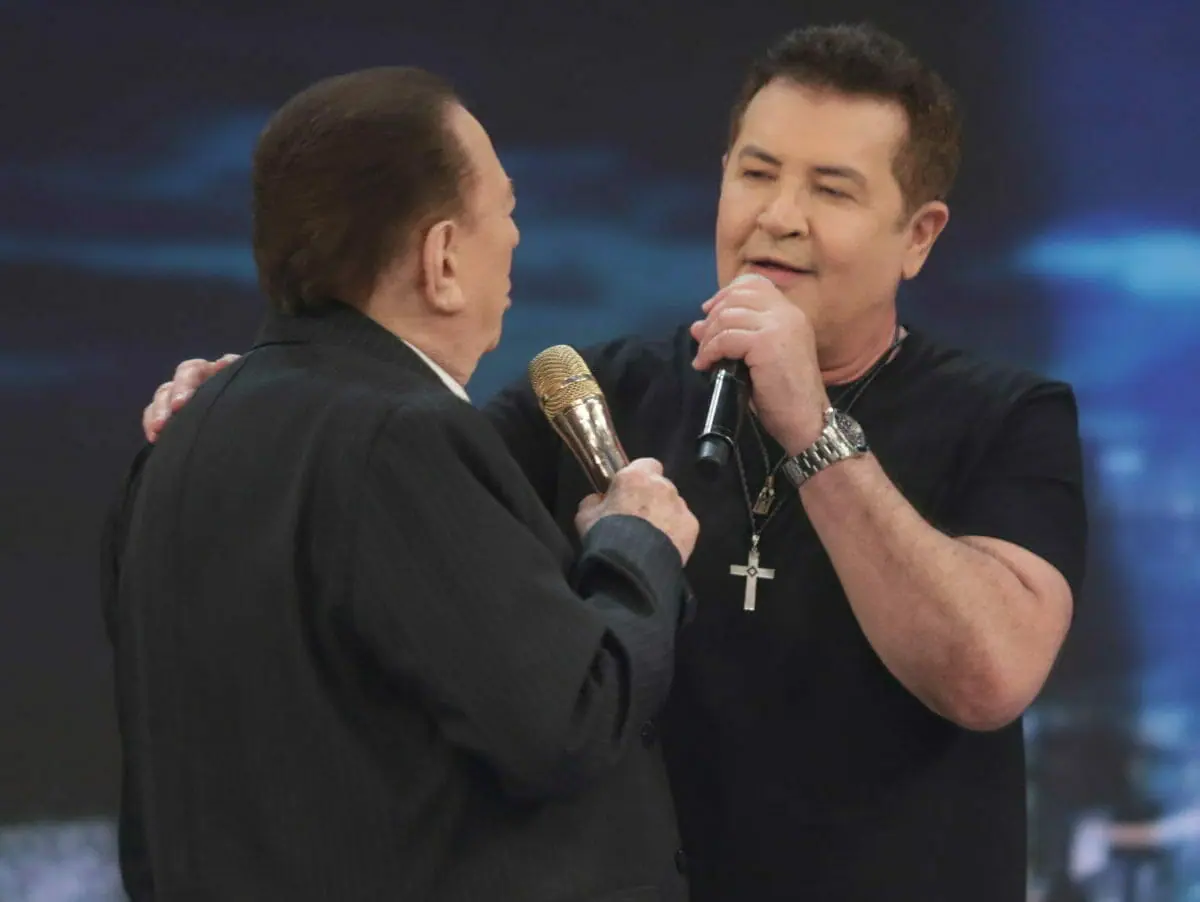 Beto Barbosa e Raul Gil no Programa Raul Gil