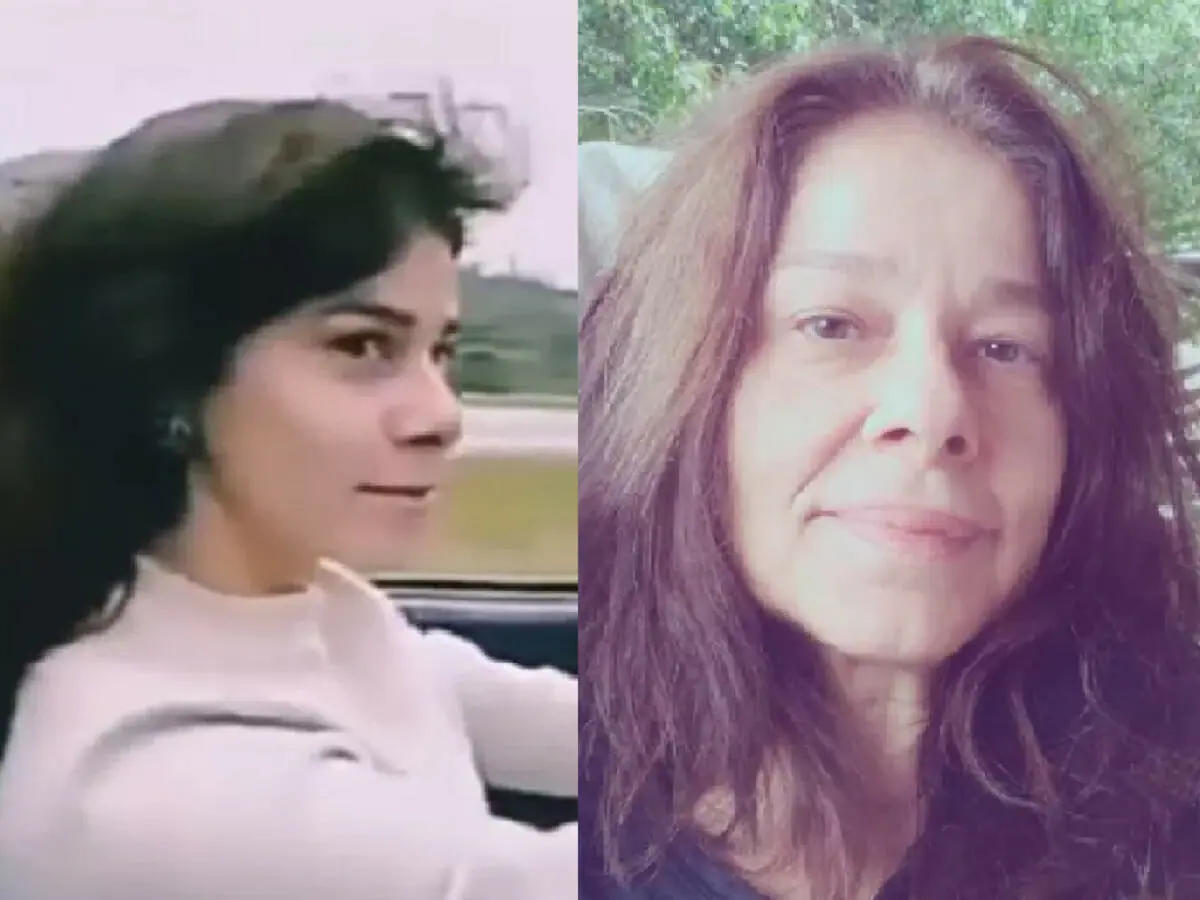 Rose Abdallah como Miriam, em Pantanal de 1990 e atualmente
