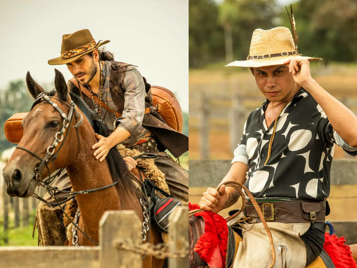 Trindade (Gabriel Sater) e Zaquieu (Silvero Pereira) em Pantanal