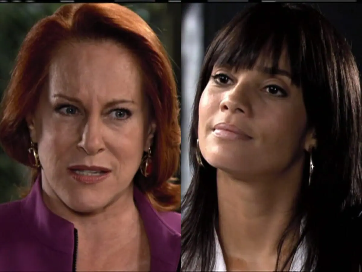 Vilma (Lucinha Lins) e Ivonete (Amanda Lee) de Chamas da Vida