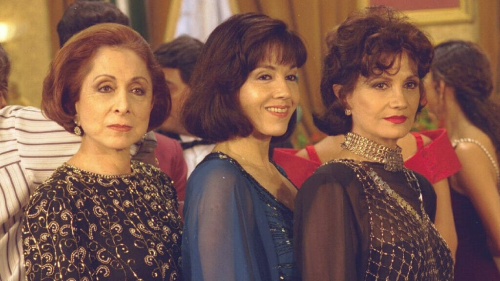 Filomena (Aracy Balabanian), Carmela (Yoná Magalhães) e Romana (Rosamaria Murtinho) em A Próxima Vítima