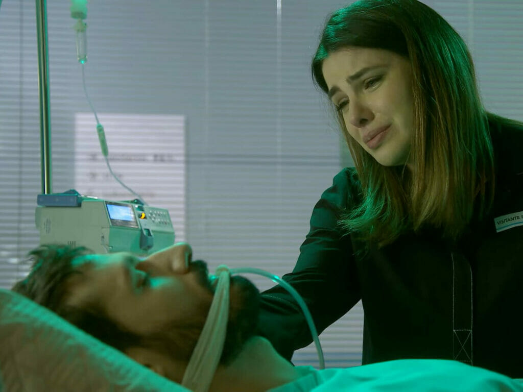 Luísa (Thaís Melchior) e Marcelo (Murilo Cézar) em Poliana Moça