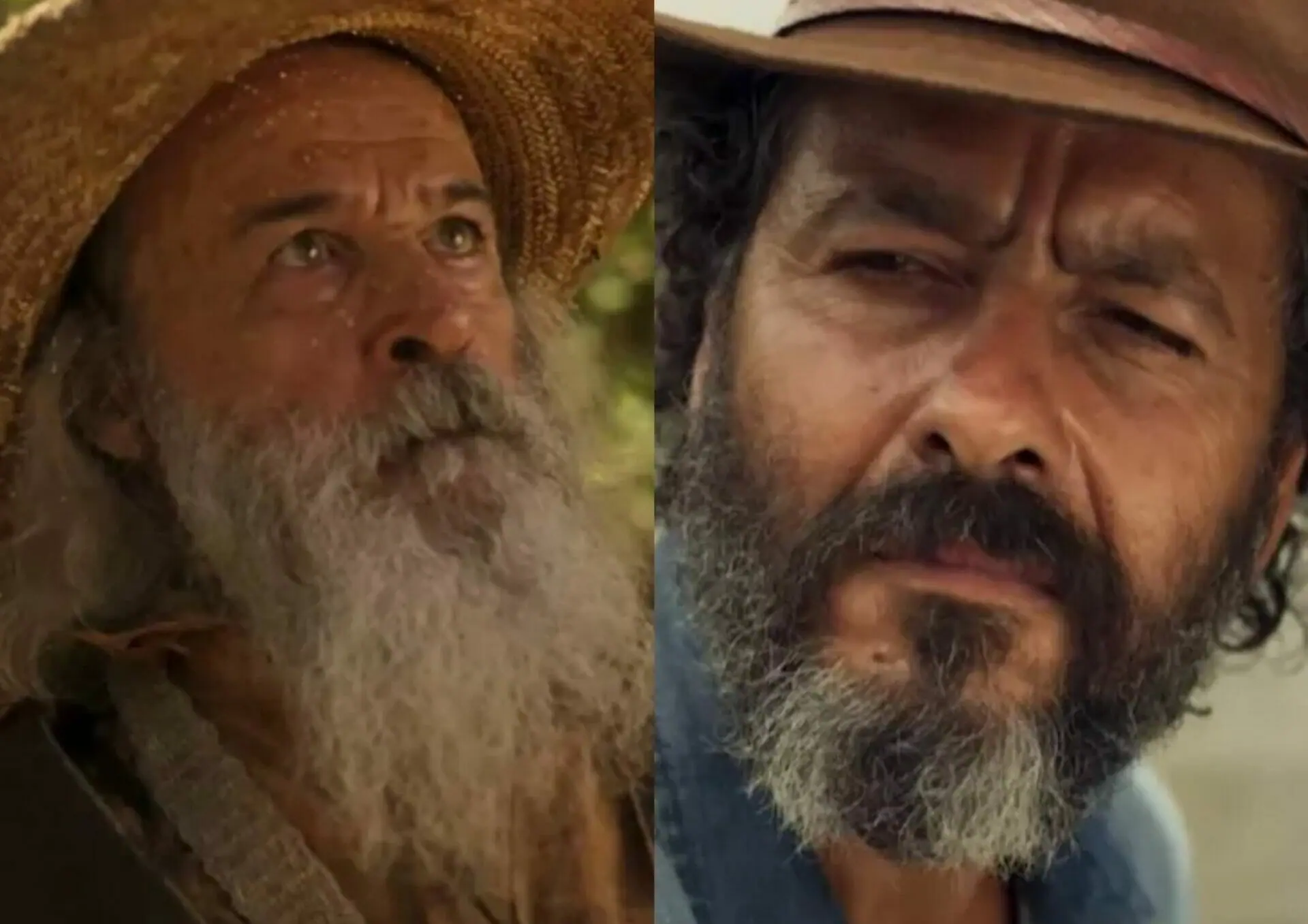 Velho do Rio (Osmar Prado) e José Leôncio (Marcos Palmeira) em Pantanal