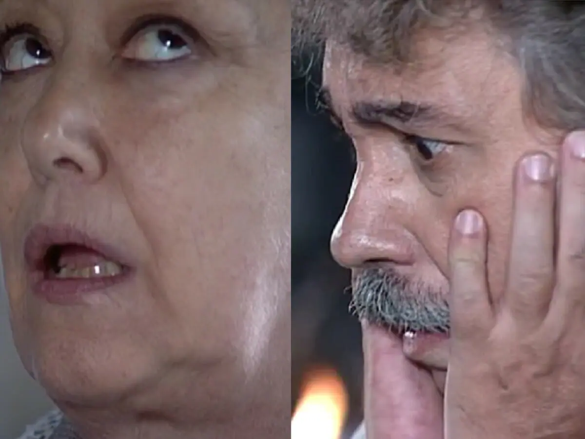 Mimosa (Suely Franco) e Calixto (Pedro Paulo Rangel) em O Cravo e a Rosa