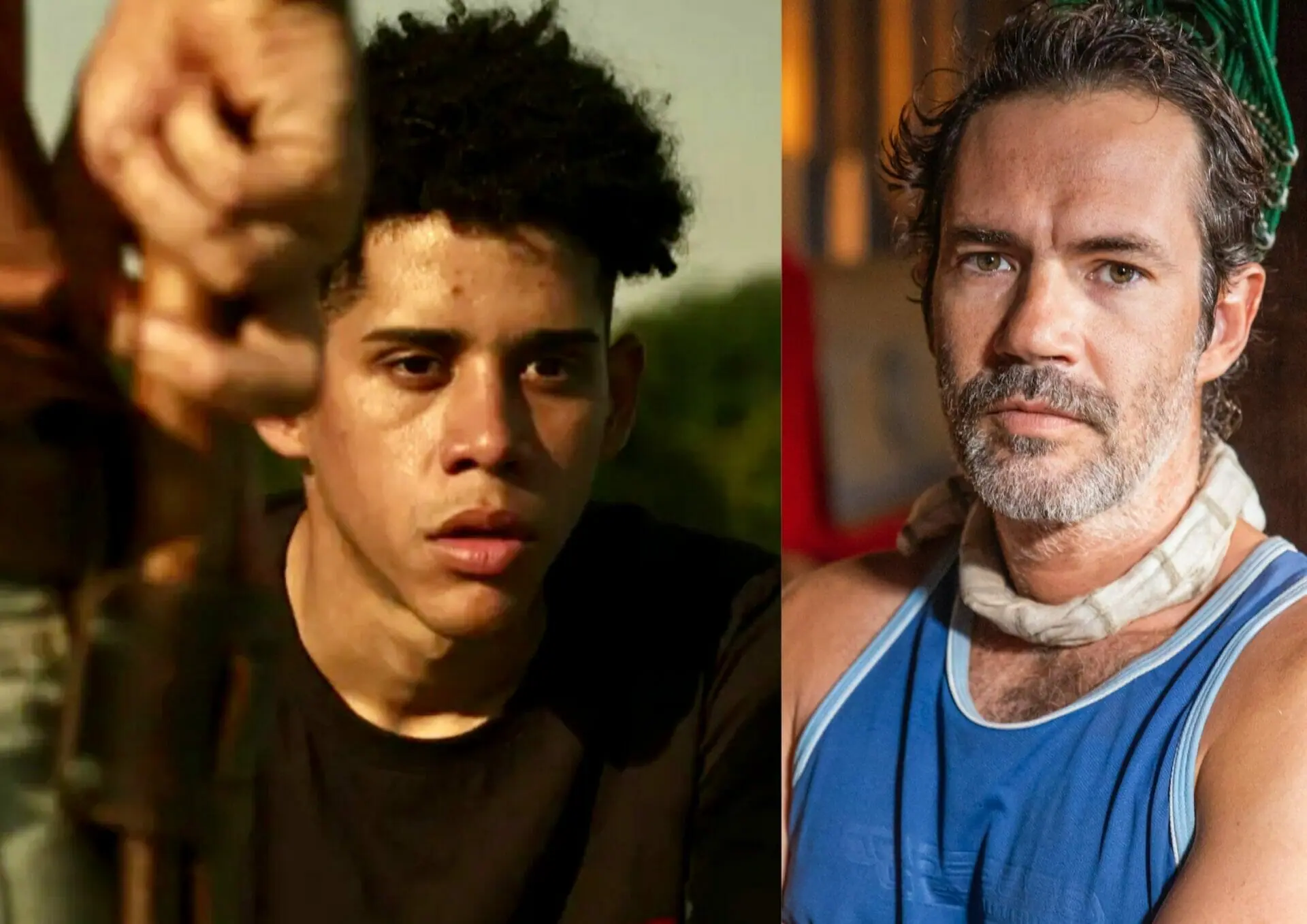 Roberto (Cauê Campos) e Solano (Rafa Sieg) em Pantanal
