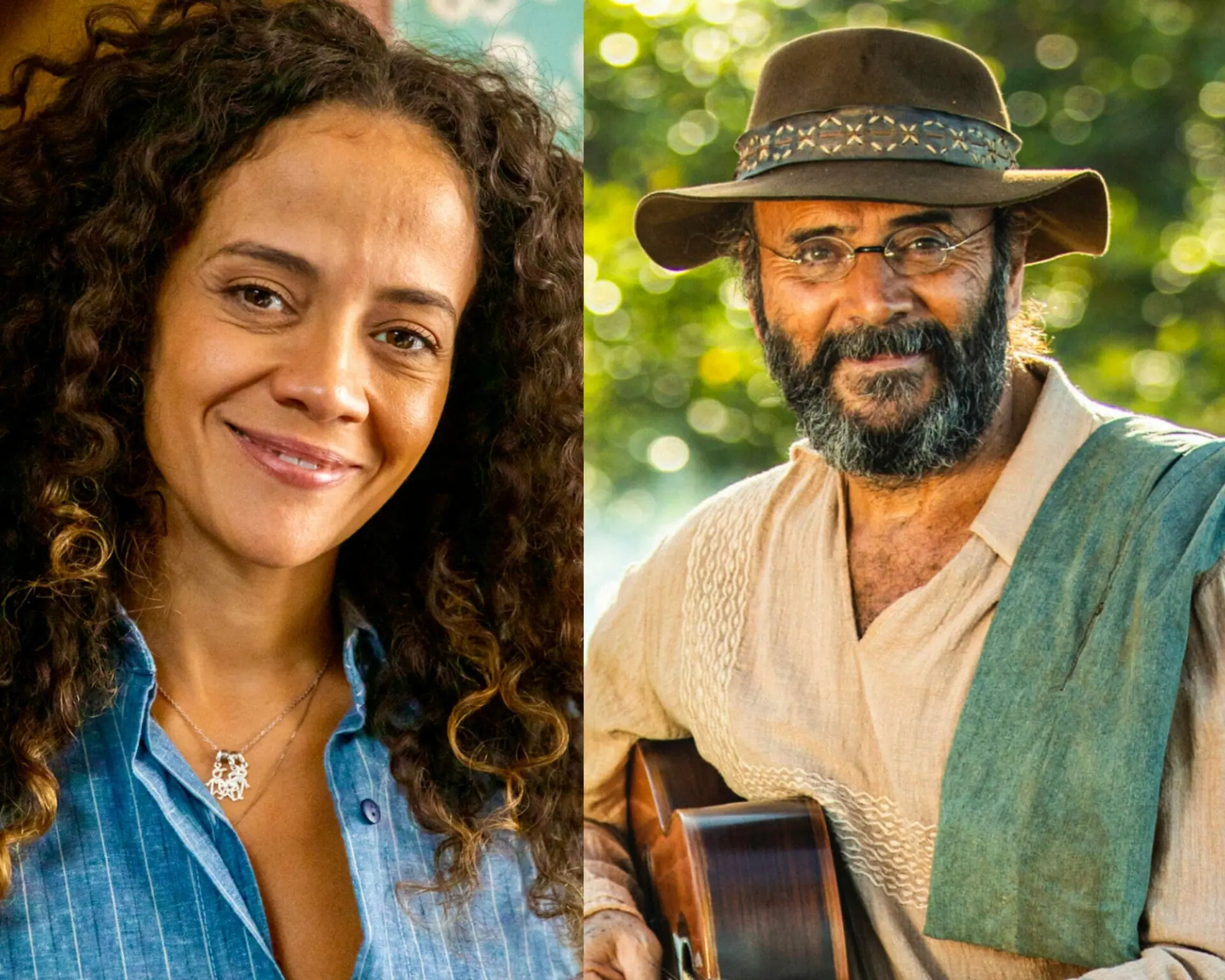 Zuleica (Aline Borges) e Eugênio (Almir Sater) em Pantanal