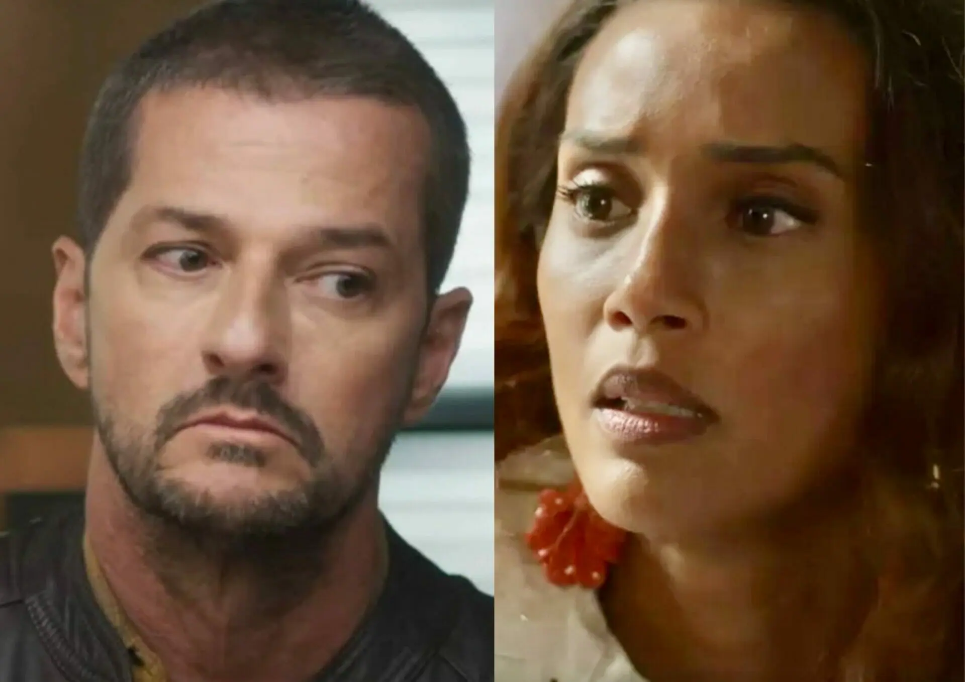 Moa (Marcelo Serrado) e Clarice (Taís Araújo) em Cara e Coragem