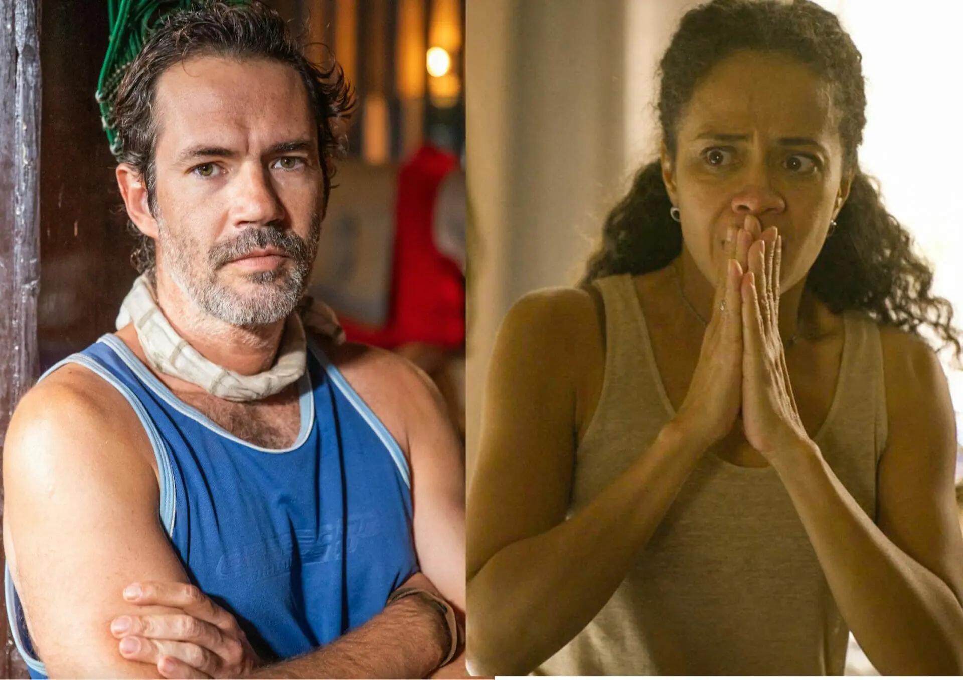 Solano (Rafa Sieg) e Zuleica (Aline Borges) em Pantanal