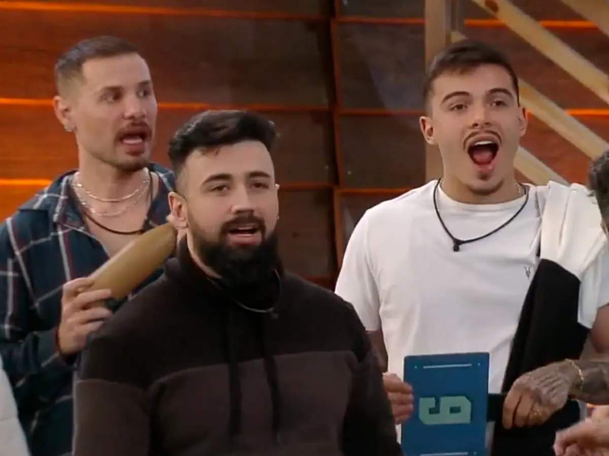 Alex Gallete, Bruno Tálamo e Thomaz Costa em A Fazenda 14