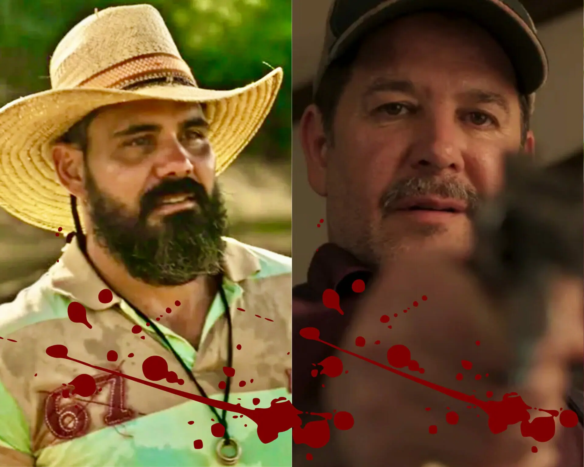Alcides (Juliano Cazarré) e Tenório (Murilo Benício) em Pantanal