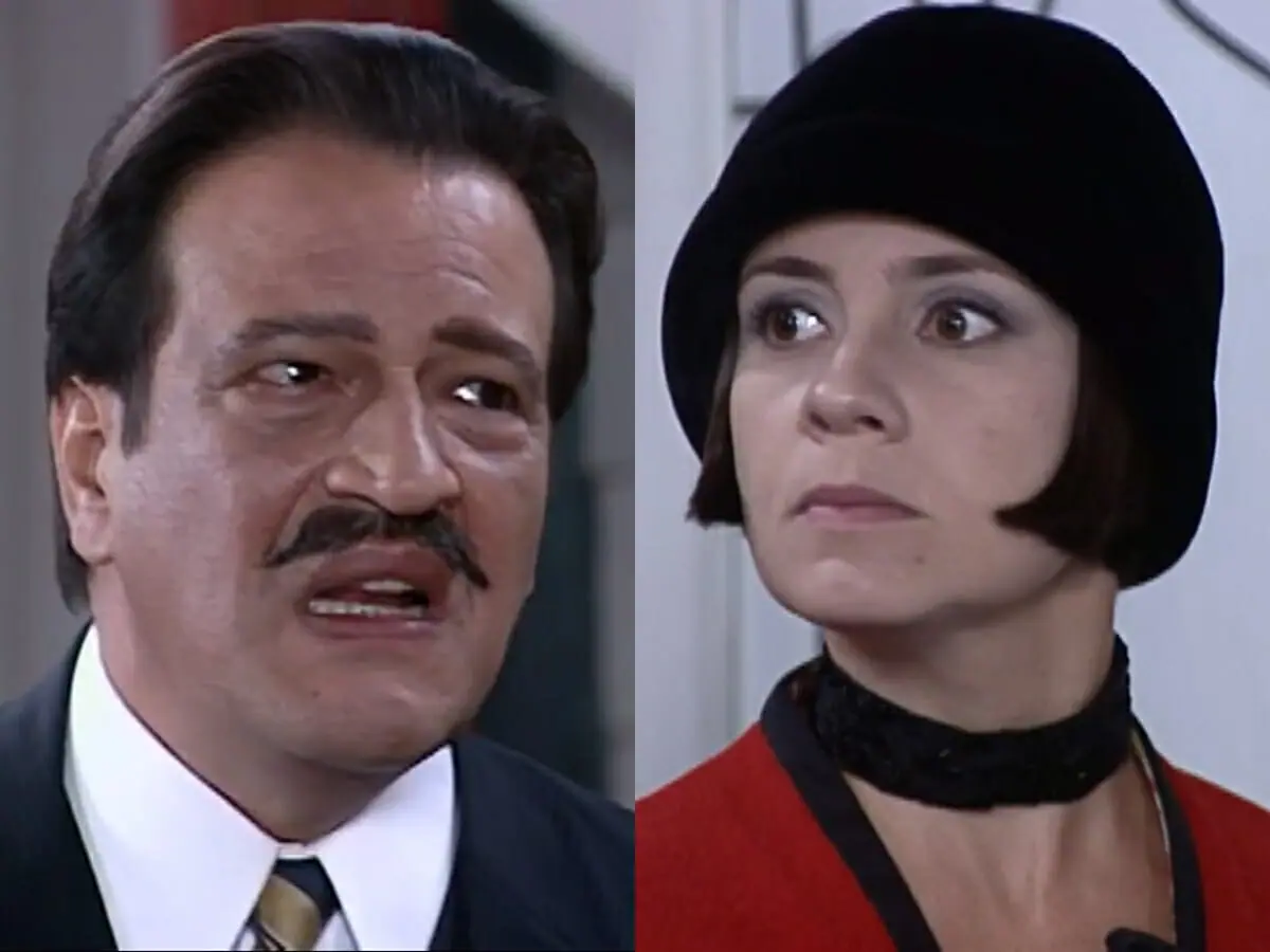 Batista (Luis Melo) e Catarina (Adriana Esteves) de O Cravo e a Rosa