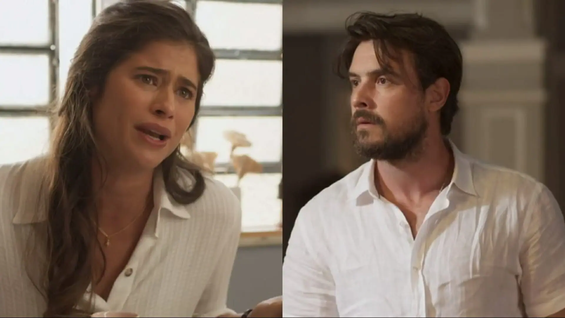 Candoca (Isadora Cruz) e Zé Paulino (Sergio Guizé) de Mar do Sertão