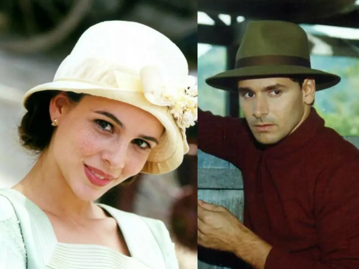 Candoca (Miriam Freeland) e Celso (Murilo Rosa) em O Cravo e a Rosa