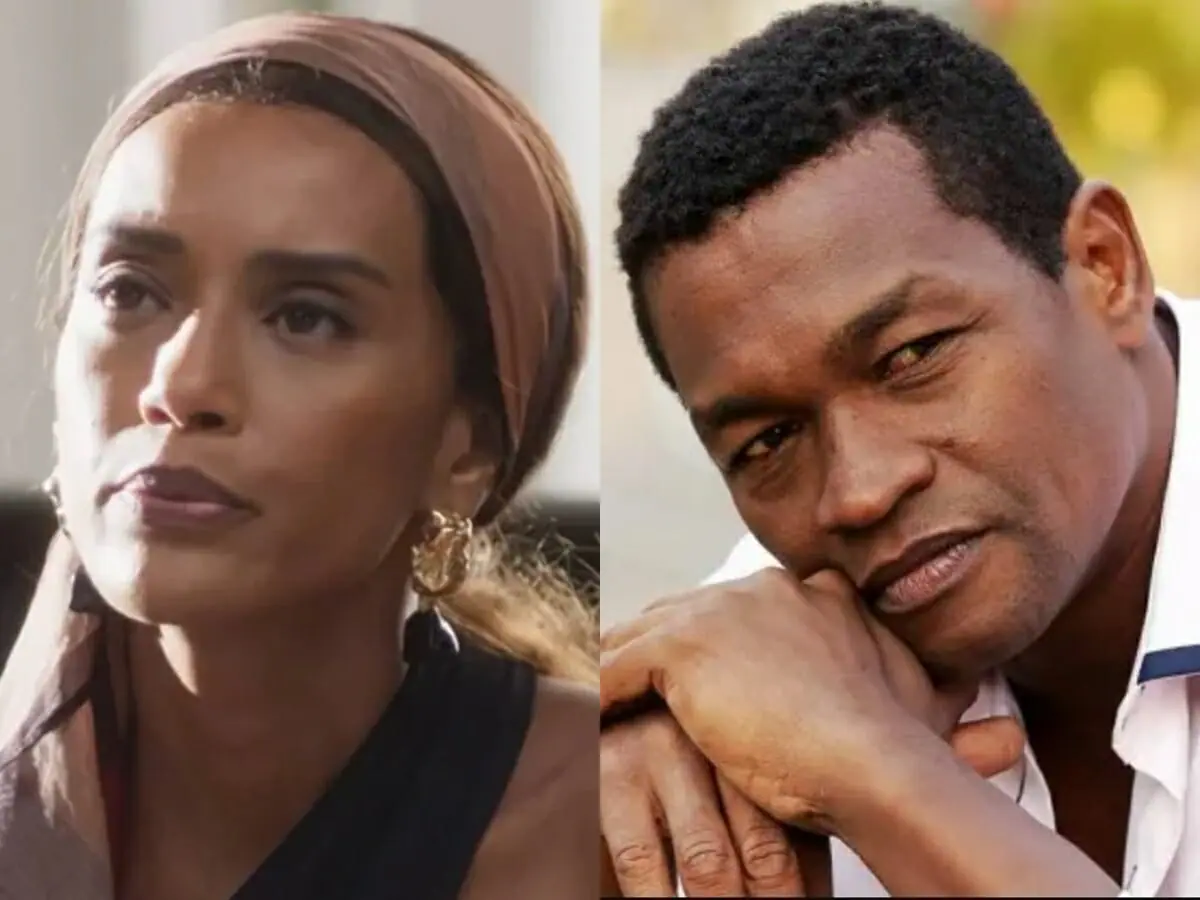 Clarice (Taís Araujo) e Roberto Gusmão (Val Perré) de Cara e Coragem