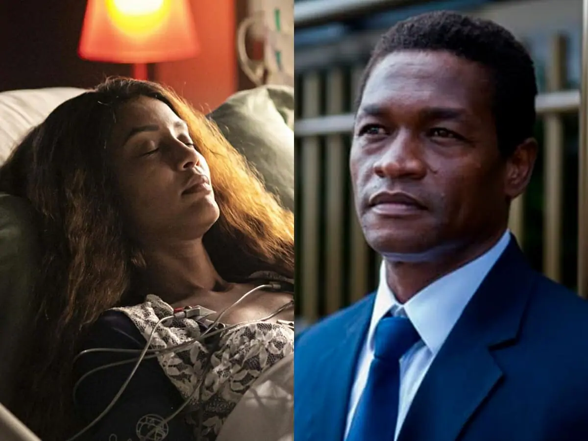 Clarice (Taís Araujo) e Roberto Gusmão (Val Perré) de Cara e Coragem