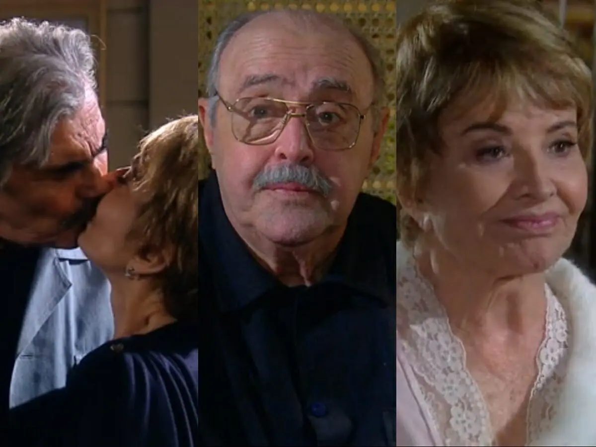 Copola (Tarcísio Meira), Irene (Glória Menezes) e Gonçalo (Mauro Mendonça) de A Favorita