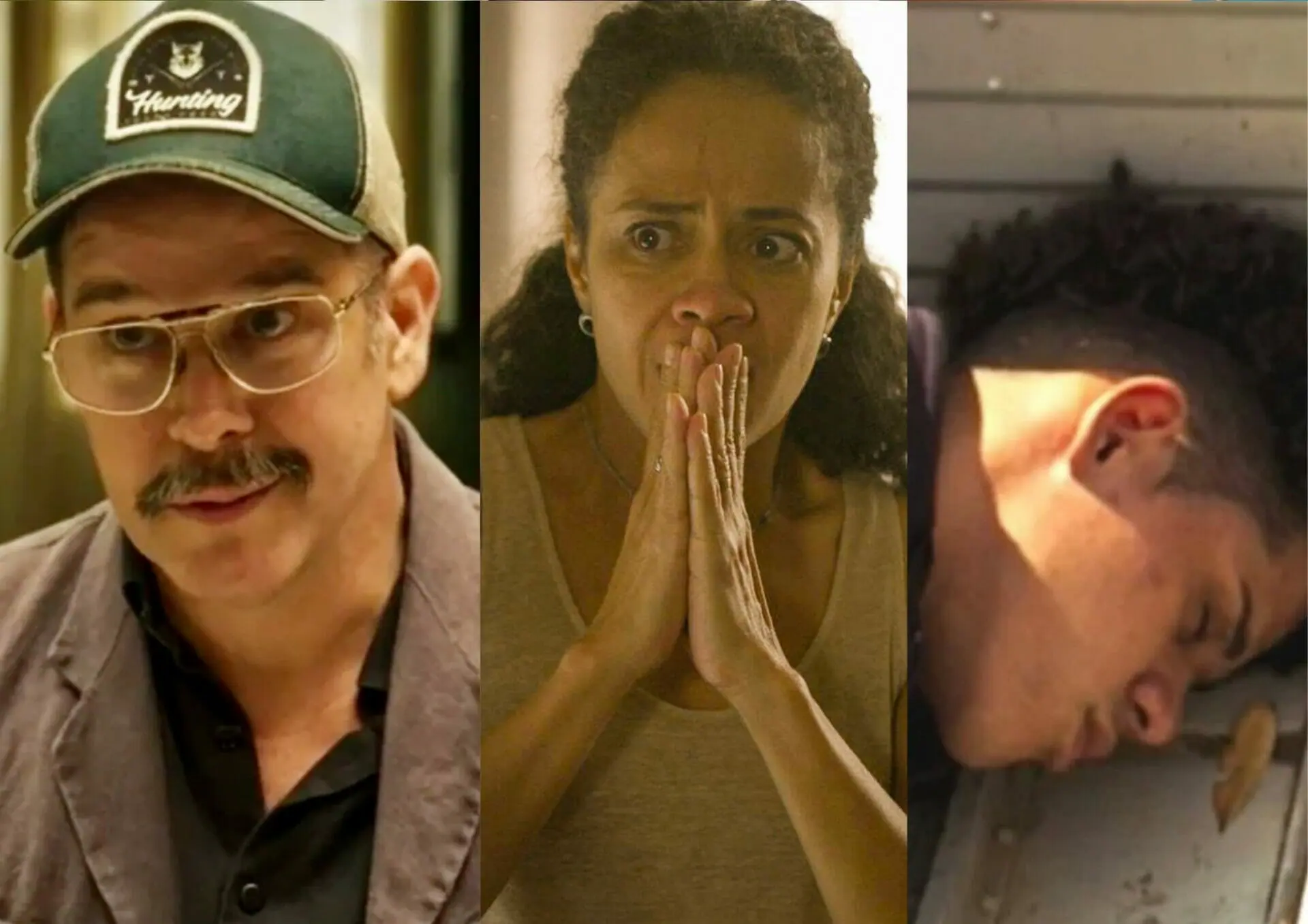 Tenório (Murilo Benício), Zuleica (Aline Borges) e Roberto (Cauê Campos) em Pantanal